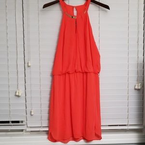 Bright coral dress